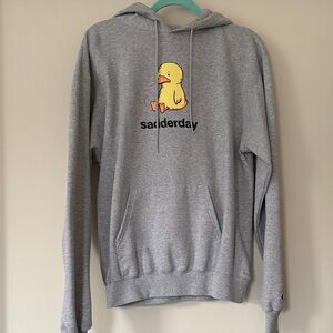 Champion Gray Sadderday Duck Hoodie